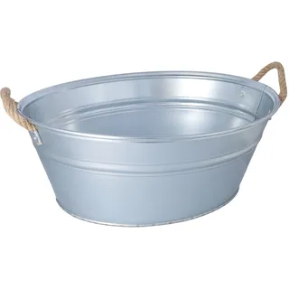 HRB Zinkwanne wasserdicht Liter Volumen Getränkekühler Eiswürfelbehälter Pflanztopf aus Zink (28 Liter)