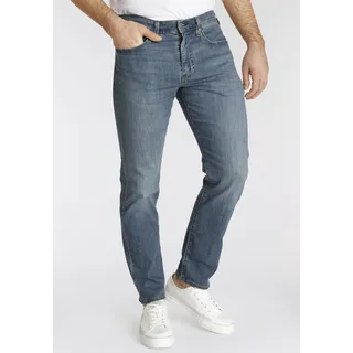 Tapered-fit-Jeans LEVI'S "502 TAPER" Gr. 33, Länge 32, blau (medium indigo worn in) Herren Jeans Tapered-Jeans in elegantem, modernem Stil Bestseller