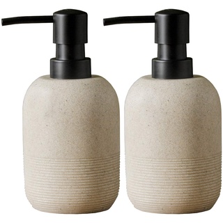 Seifenspender-Set, Beige, Handseifenspender, Lotionspender für Badezimmer, für Elegante Badezimmereinrichtung, Seifenspender für Küchenspüle