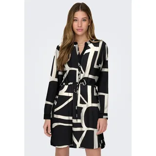 Only Damen Onlcory L/S V-Neck Tunic WVN Noos Tunika-Top Für Den Alltag Mit Volumenärmeln Und Stylischem V-Ausschnitt, Black, XS