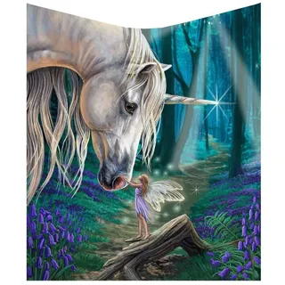 Wohndecke Kuscheldecke Einhorn - Fairy Whispers - Lisa Parker Fantasy Wohndecke, Figuren Shop GmbH bunt