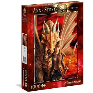 Clementoni 39464 Innere Stärke – Puzzle 1000 Teile, Anne Stokes Collection, herausforderndes Geschicklichkeitsspiel für die ganze Familie, Erwachsenenpuzzle ab 9 Jahren