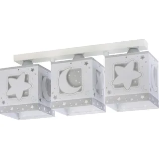 Dalber 63233NE | Kinder-Deckenleuchte Moonlight 3xE27/60W/230V - Weiß/Grau