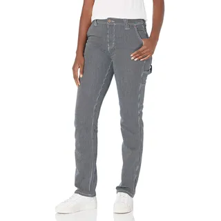 Dickies Damen Relaxed Straight Carpenter Stripe Pant Arbeitshose, Gespülter Hickory-Streifen, 36 - 36