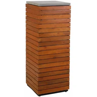 Deko Säule Akazienholz recycelt 118cm Dekosäule für Indoor Outdoor Holzsäule neu