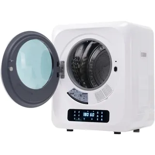 Kompakter Wäschetrockner 3 kg bis 4 kg 850 W 6 Programme Überhitzungsschutz Wandmontage in Weiß 35x25x70 cm für platzsparende Trocknung