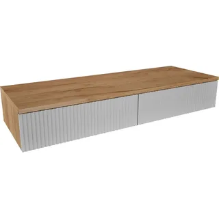 Planetmöbel AMYRA Konsolentisch 100 x 16 x 35 Gold Eiche/Weiß