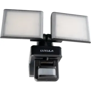 LUXULA LED Strahler Außen mit Bewegungsmelder, 2x15W, 3200lm, IP54, 4000K | Gartenstrahler mit Neutralweiß, dreh- und neigbar, Wand- und Eckmontage, Flutlicht für Garten, Garage und Auffahrt