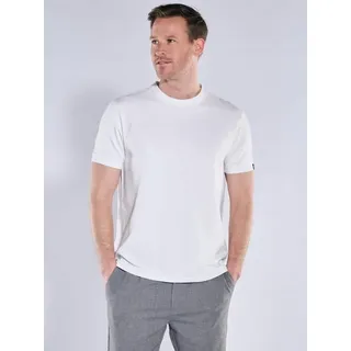 engbers Herren Rundhals T-Shirt Weiß regular uni Rundhals - S
