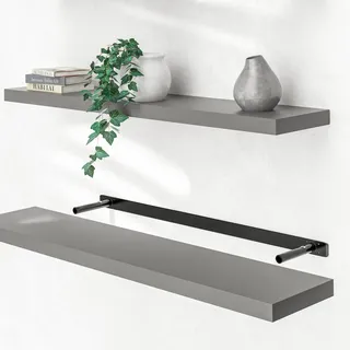 CASARIA Hängeregal 110 x 3,8 x 23 cm Grau