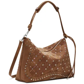 DESIGUAL Leiria Yankee Shoulder Bag Synthetik Brown/Khaki