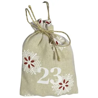 foolonli befüllbarer Adventskalender Adventskalender Säckchen Braun 250cm lang selbst Befüllen Weihnachten beige|braun