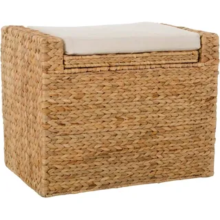 Vivanno Sitzhocker aus Wasserhyazinthe Mono Plus, 57 cm breit, Natur