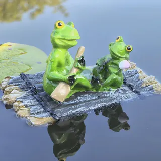 Schwimmende Teichdeko Miniteich Deko, Gartenteich Frosch Figur, Schwimmfrosch Teichfigur, Harz Frosch Dekofigur, Gartendeko Frösche Figuren Für Terrassenteich Solarbrunnen Garten Balkon Teiche Deko