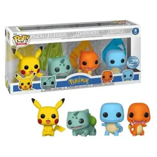 Funko Pokemon - Starters - 4 Pack - Pikachu / Bulbasaur / Charmander / Squirtle - Vinyl-Sammelfigur