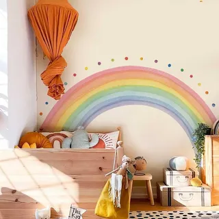 Wandtattoo 192 x 112 cm, Regenbogen, selbstklebend, für Kinderzimmer