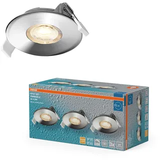 Osram Einbauleuchte 3er Set IP65 4,9W Chrom