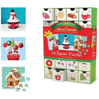 Eurographics 8924-5666 Sweet Christmas Adventkalender Puzzle, verschieden