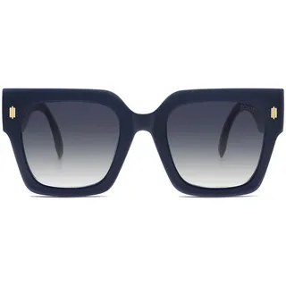 SOJOS Sonnenbrille Damen Groß Vintage Retro Quadratisch Cateye Rahmen UV400 Schutz Klassische Outdoor Moderne eckig Übergroß Sonnenbrillen SJ2194 mit C8 Milchig Blau/Milchig Rot Rahmen - 50-23-152