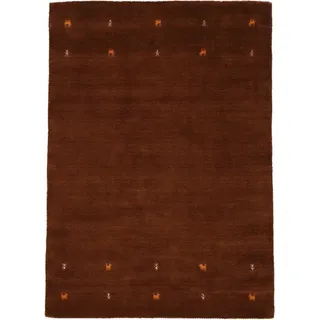 carpetfine Wollteppich Gabbeh Uni, auch als Läufer und Rund erhältlich, rechteckig, Höhe: 15 mm, reine Wolle, handgewebt, Gabbeh Loom Tiermotiv, große Farbauswahl braun rechteckig | 300 cm x 400 cm x 15 mm