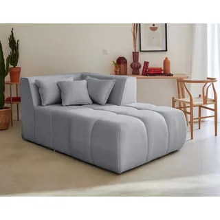 Caracas - Modulsofa Recamiere Rechts - Aus Stoff - Grau