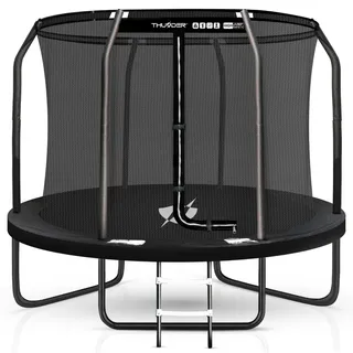 Thunder Gartentrampolin Elite 244 cm inkl. Sicherheitsnetz Schwarz
