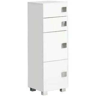 Schildmeyer Unterschrank Quadra 2 Schubladen 33 x 101 x 34,5 cm Weiß Glanz