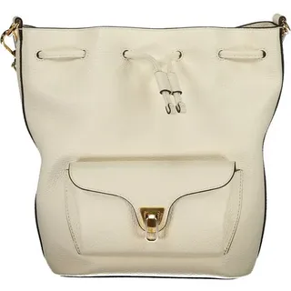 COCCINELLE Umhängetasche, Trendige weiße Beuteltasche für Damen mit verstellbarem Schultergurt
