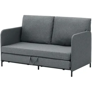 [en.casa] Schlafsofa Soini 2-Sitzer Dunkelgrau