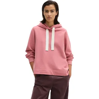 Hoodie MARC O'POLO, Damen, Gr. L, rosa (berry rose), angeraute Sweatware, Obermaterial: 100% Baumwolle, relaxed fit normal, Bündchen, Sweatshirts Hoodie, relaxed mit gepeachter Oberfläche