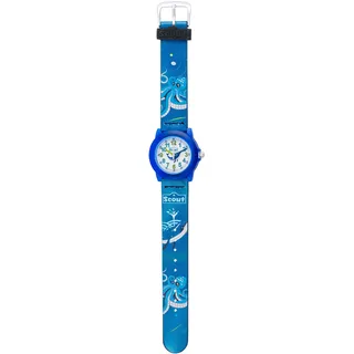 Scout Crystal 280305051 Quarzuhr 30 mm Kunststoffgehäuse Blau Silikonarmband Blau S