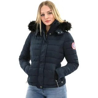 Golden Brands Selection Navahoo warme Damen Winter Jacke Parka Mantel Stepp Kurzjacke gefüttert B301, Blau, XXL - XXL