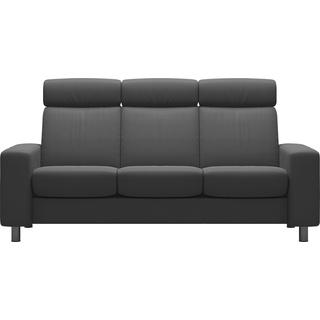 3-Sitzer STRESSLESS "Arion 19 A20" Sofas Gr. B/H/T: 207 cm x 100 cm x 80 cm, Leder BATICK, mit Rela x funktion, grau (grey batick) 3-Sitzer Sofas