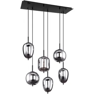 GLOBO Blacky 0-flg. 80,0 cm rund schwarz Glas, Metall