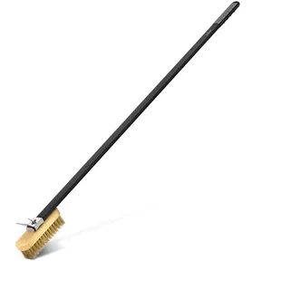 G.a HOMEFAVOR Pizzaofen Bürste Mit Stahlschaber, Abnehmbarem Langem Aluminium-Griff, Pizzaofenschaber mit Messingbürste, Reinigungsbürste mit Schaber Für Ofenreinigung 79 cm/ 118.2 cm