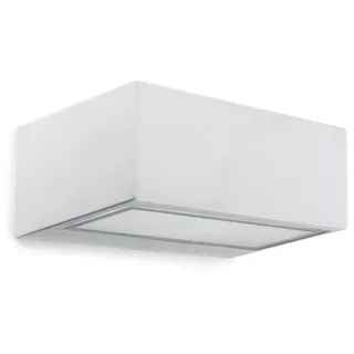 LEDS-C4 Außenwandleuchte Aluminium 7 x 17 cm inkl. R7S 100 W Weiß