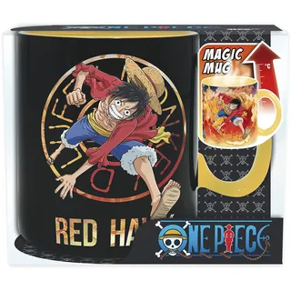 One Piece - Tasse - Luffy Ruffy Vs Sabo - Kaffeebecher - Ace - Thermoeffekt Mug 460 ml - Geschenkbox