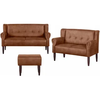Home Affaire Couch Mikrofaser 2-Sitzer Braun