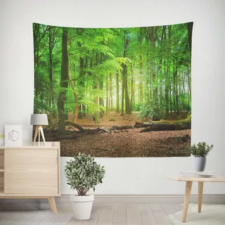 EHOMERY Wandteppich Kunst Wandtuch Fenster Katze Wandteppich Tür Tapisserie Groß Wohnzimmer Schlafzimmer Wandbehang Dekoration 200x200cm