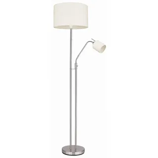 GLOBO Stehleuchte 175 cm 1x E27 1x E14 beige