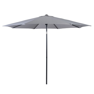 doppler® Sonnenschirm DERBY, Hellgrau, Ø 270 cm, Aluminium, Neigbar, Polyesterschirm, ohne Schirmständer grau