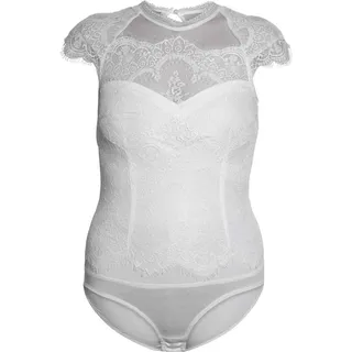 Marjo Damen Trachtenbody Nordika-Dali Body weiß oder schwarz mit Flügelarm Spitze - 44