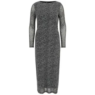 Zero Damen Maxikleid mit Leoprint GreyBlack,44 - 44