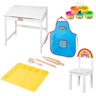 roba 450024PD1ZU Kinderschreibtisch Weiß MDF-Platten, Holz
