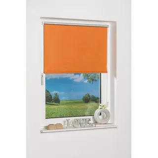 K-Home Thermorollo Verdunklungsrollo ohne Bohren Orange B60 x H150 cm