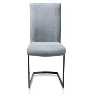 Habufa Sofie Schwingstuhl Metall schwarz Bezug skyblue