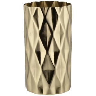 Vase , gold , Metall , Maße (cm): H: 23  Ø: 13