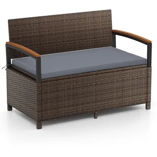 Costway Gartenbank 100 x 56 x 82 cm Weiß
