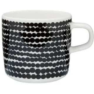 Marimekko Tasse Kaffeetasse Oiva-Räsymatto Schwarz-Weiß