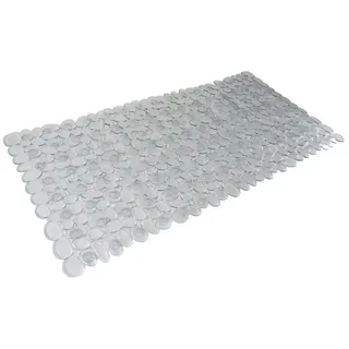 Marabellas Shop Badematte Rutschfeste Badewanneneinlage mit Steinoptik ca. 70 x 35 cm Duschmatte, Kunststoff, mit Saugnäpfen weiß